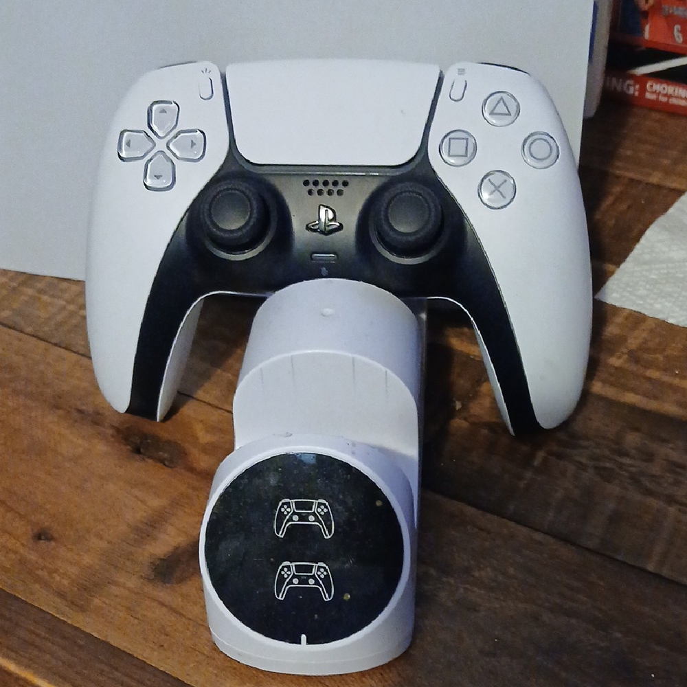 Sony DualSense Controller with Charging Dock in White and Black